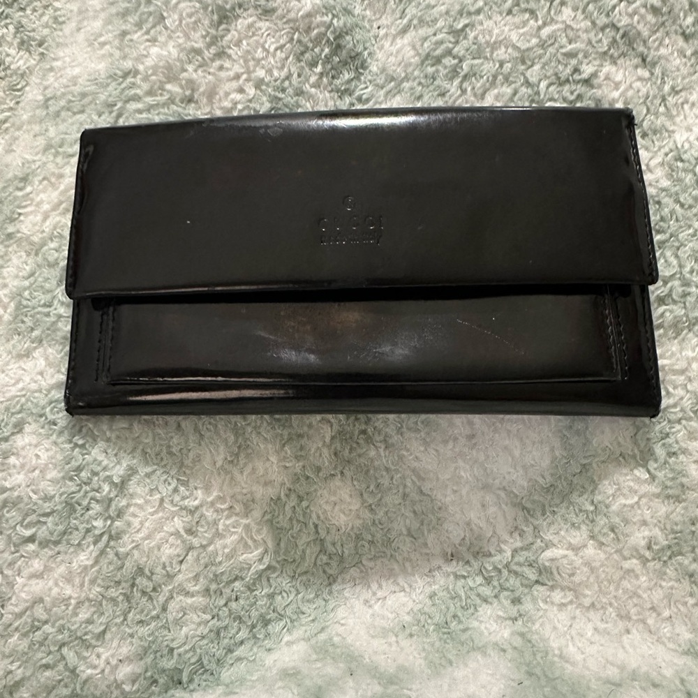 Black Patent Leather Wallet
